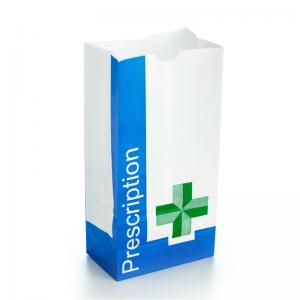 bolsa de prescripción de papel kraft blanco - Safecare