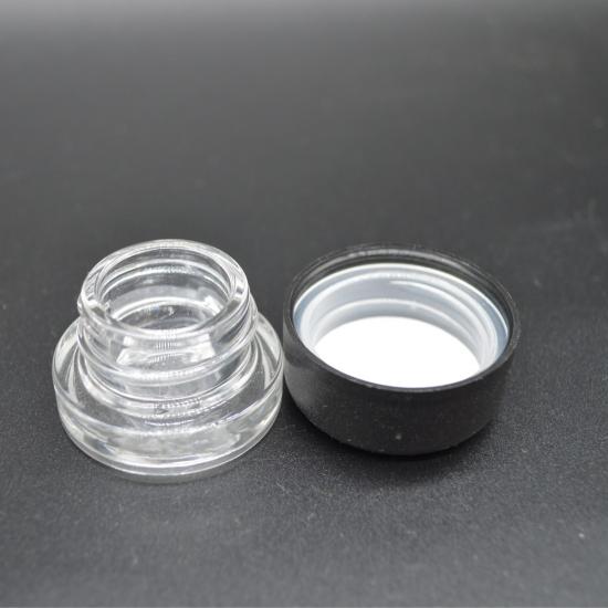 tarro de cristal transparente con tapa redonda a prueba de niños