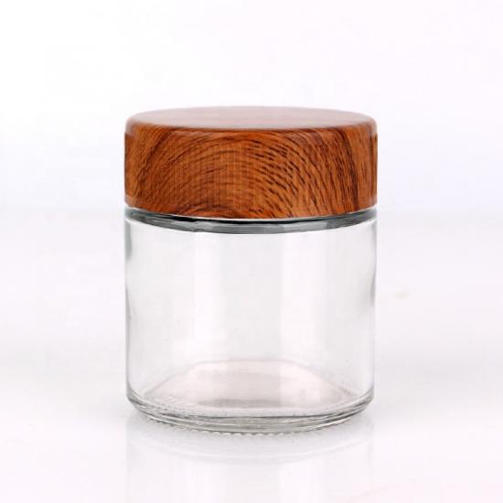 Child Proof Jar Child Resistant Cap Glass Jar with Bamboo Lid