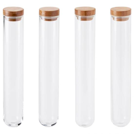 Pre Roll Glass Tubes With Bamboo Lids