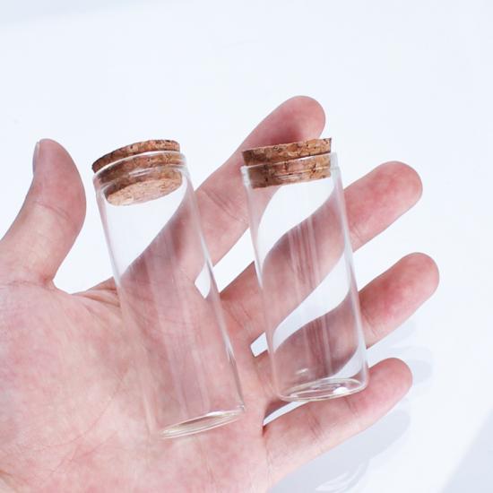 Tarros de vidrio de 2 oz a prueba de niños a prueba de niños, tarros con tapa de madera a prueba de niños