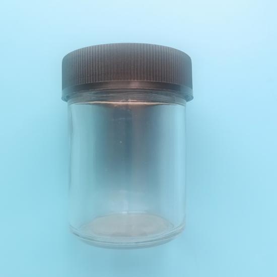 50ml 70ml 110ml tapa a prueba de niños botella redonda de vidrio para malezas
