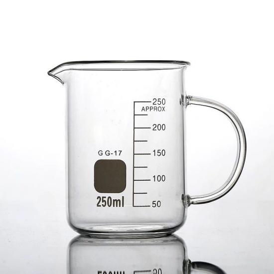 Vaso en blanco de vidrio transparente de venta caliente 5ml 10ml 50ml 100ml 200ml 250ml 500ml 1000ml Vaso de vidrio

