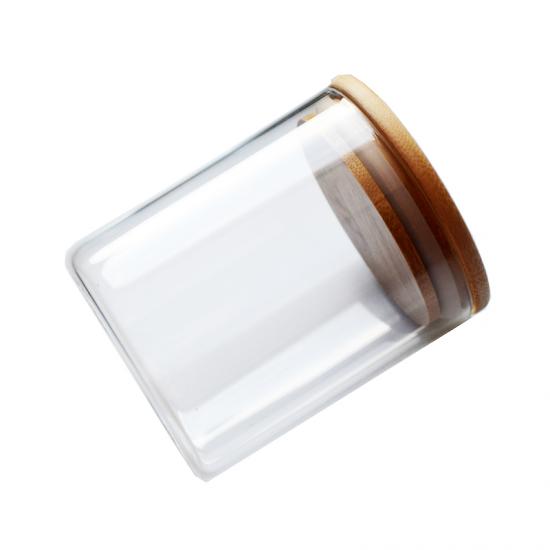 Botella de vidrio de sellado fuerte con logotipo personalizado al por mayor con tapas de bambú de tornillo - Safecare