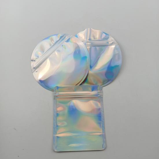 4 * 5 pulgadas 3.5g Color plateado holográfico CR Bolsa de mylar con cremallera regular