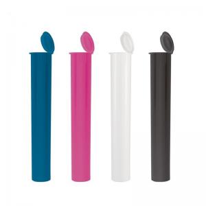 Tubo de plástico con tapa abatible y logotipo personalizado