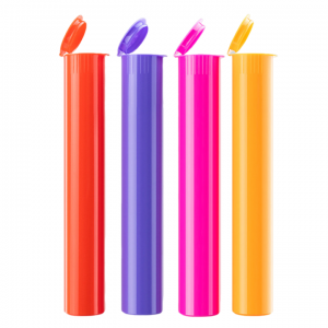 Tubo de plástico con tapa abatible y logotipo personalizado