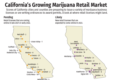 el mercado de la marihuana de california sigue creciendo a medida que más ciudades y condados adoptan mj