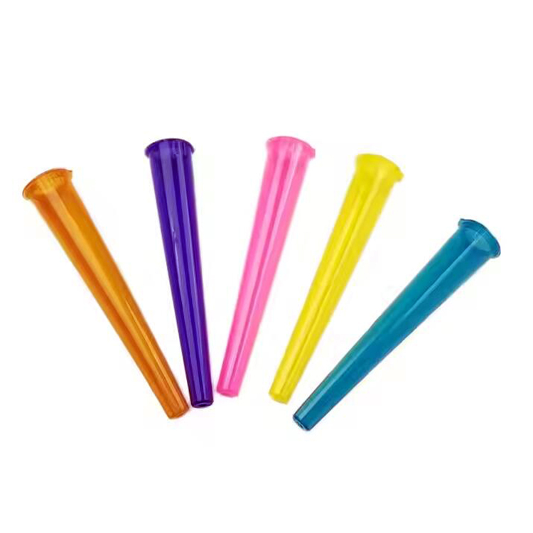 Tubos cónicos de plástico a prueba de niños de 109 mm, soporte para tapas de pop, tubo preenrollable para tapas de pop