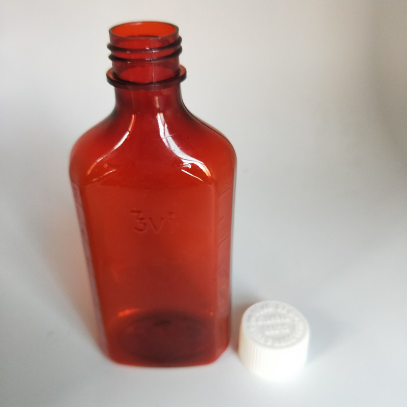 8 oz cr cap pet plasitc botellas de jarabe oval líquido